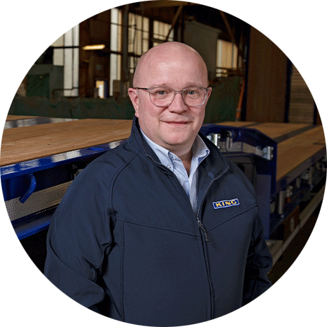 Leigh Denton, King Trailers purchasing manager, in workshop environment.