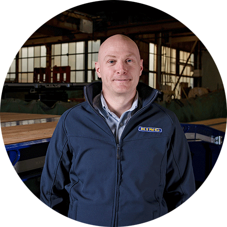 Mark Thorne, Group Technical Director at King Trailers, in workshop setting.