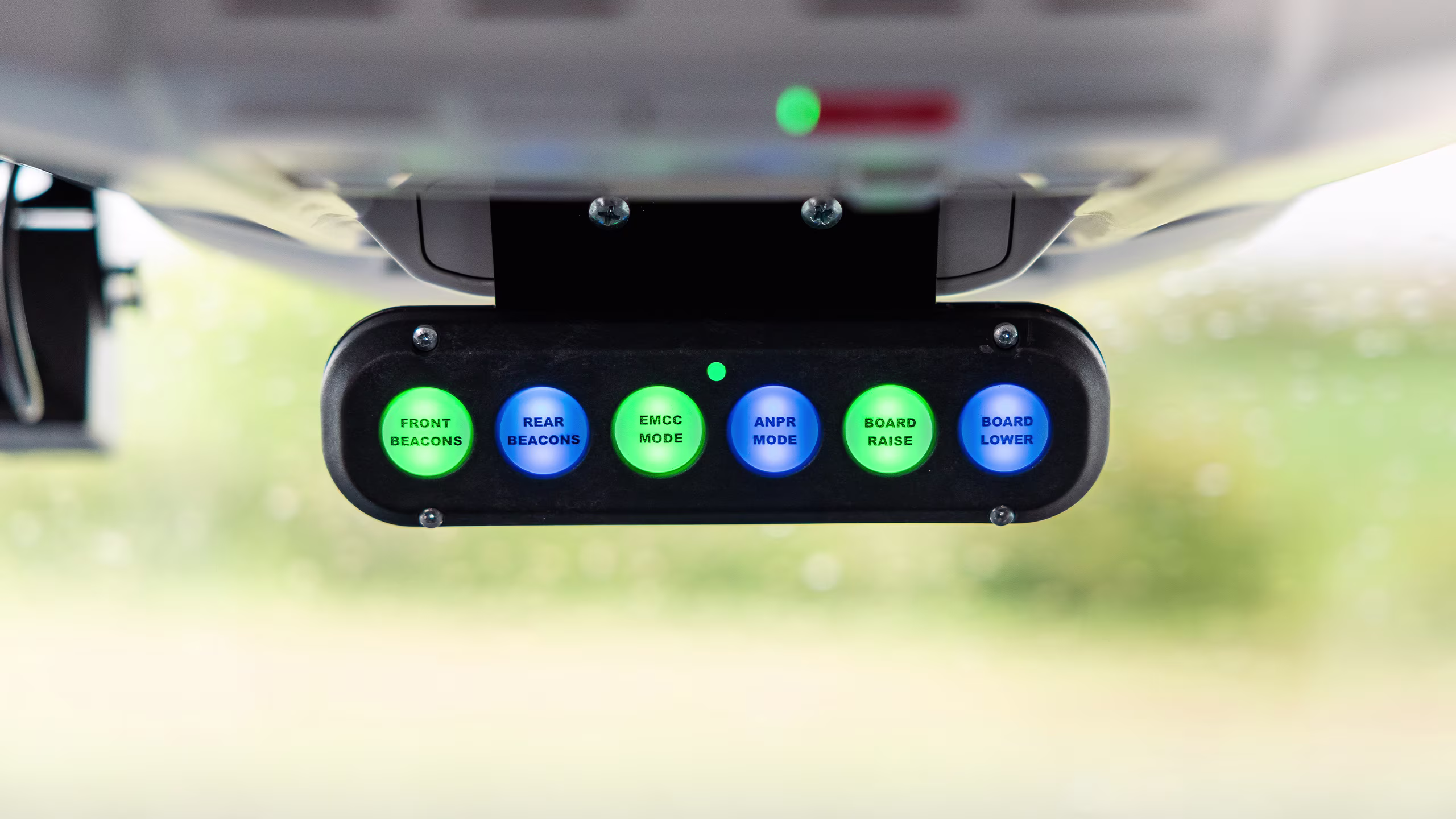 King EMCC vehicle control panel with variable message signage board controls and ANPR camera system.