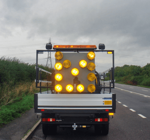 LP13 light arrow attached to a highways maintenance vehicle.